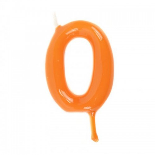 Vela Número 0 Laranja